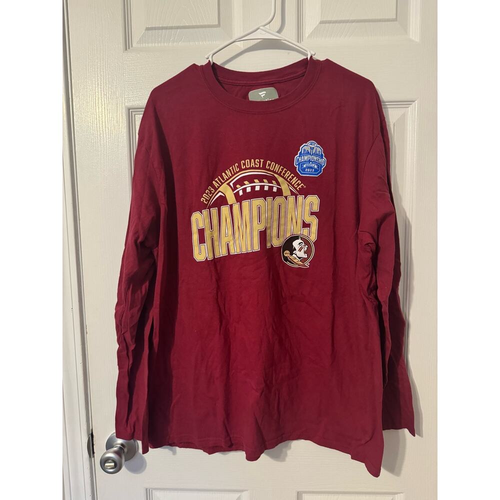 Fanatics Florida State 2023 ACC Championship Champion Shirt Sz XL Seminoles FSU